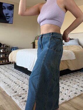 Y2K NoFuze Denim Plus Size Skirt